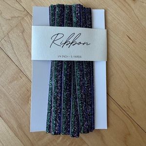 Mermaid 1/4 inch Glitter Ribbon - 5 yards